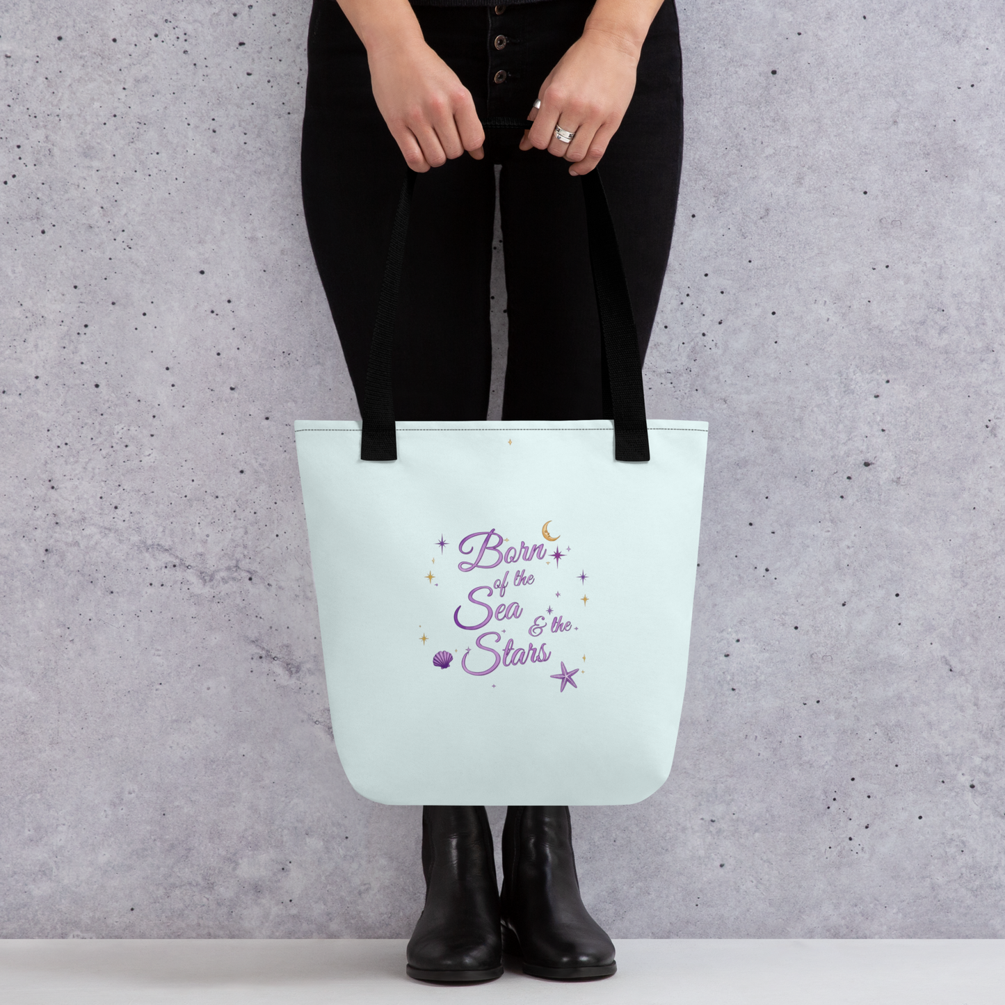 Born of the Sea & the Stars Tote Bag — Sea Mist