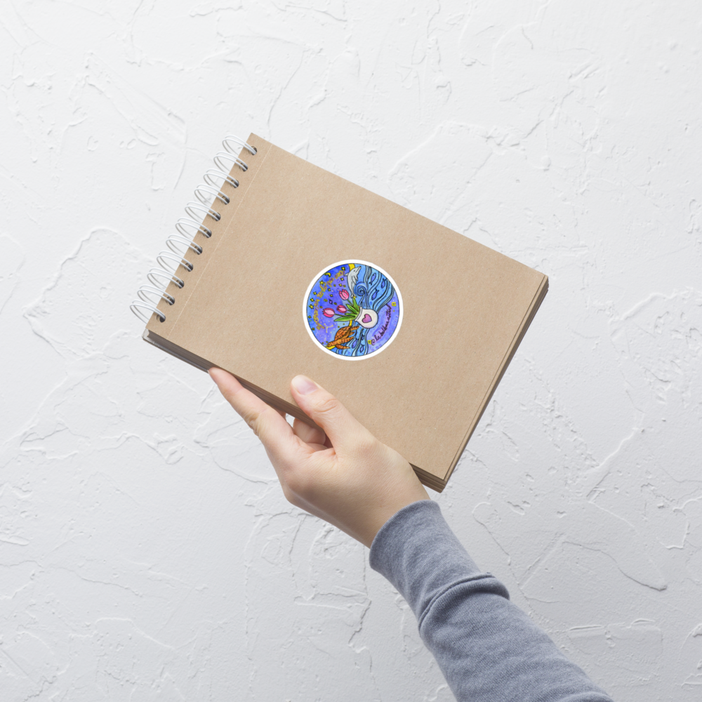 Gracias por Ser lo Que Eres Sticker | Tulips, Turtle & Dolphin Vinyl Sticker